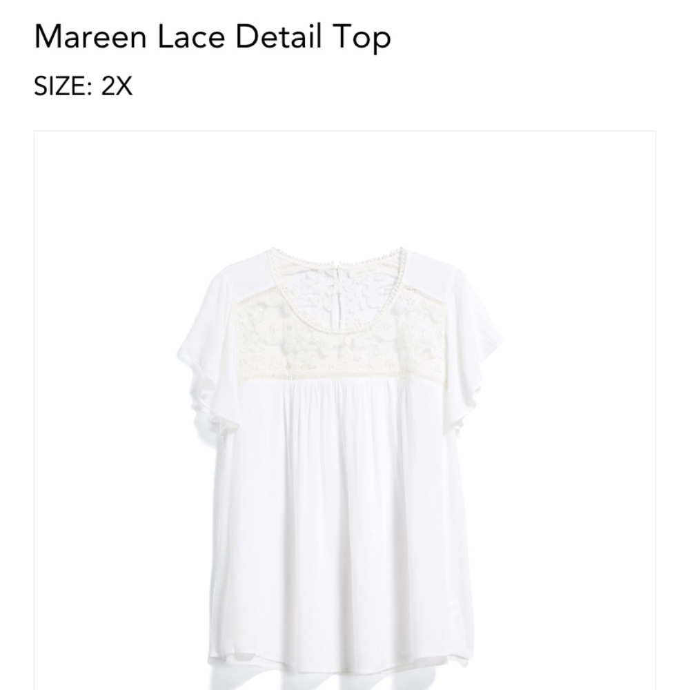 August Mist Maureen Lace Detail Top